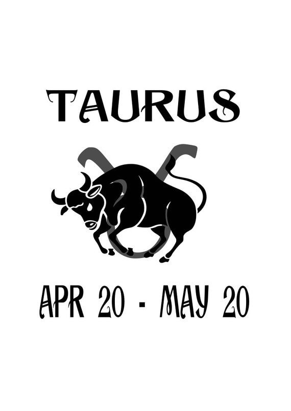 Taurus Date Taurus SVG Taurus DXF Zodiac Horoscope Zodiac