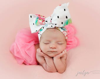 ROSA Gorgeous Wrap- headwrap; fabric head wrap; floral head wrap; boho; newborn headband; baby headband; toddler headband