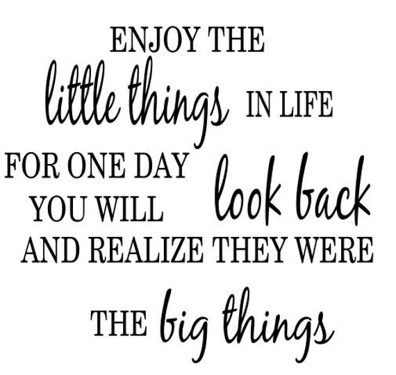 Enjoy the little things SVG File Quote Cut File Silhouette