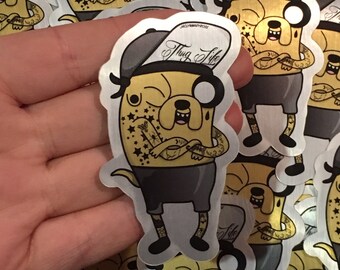 Adventure Time Sticker (( Thug Life Jake ))