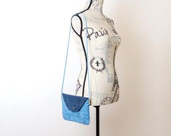 suede blue navy sling bag crossbody clutch