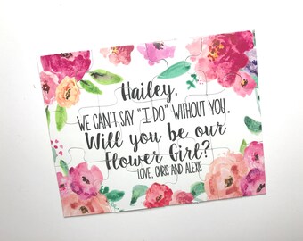 Flower GIrl Proposal Puzzle | Will you be my Maid of Honor Bridesmaid Flower Girl Bridal Party 008