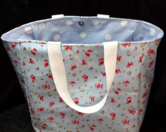 Oil Cloth Tote Lunch Bag, Small Tote Bag