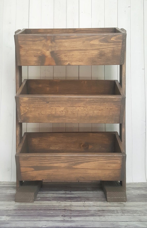 Kitchen Decor Wood Vegetable Bin Wood Potato Bin Produce