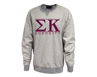 SK Sigma Kappa Inside Out Oversized Sorority Sweatshirt