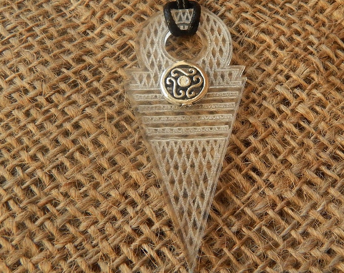 Tribal pendant jewelry, triangle pendant, ethnic jewelry pendant, bohemian jewelry, boho pendant, gothic jewelry, unique gift for her