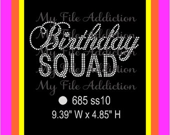 Download Instant Download Rhinestone SVG EPS Design File Birthday