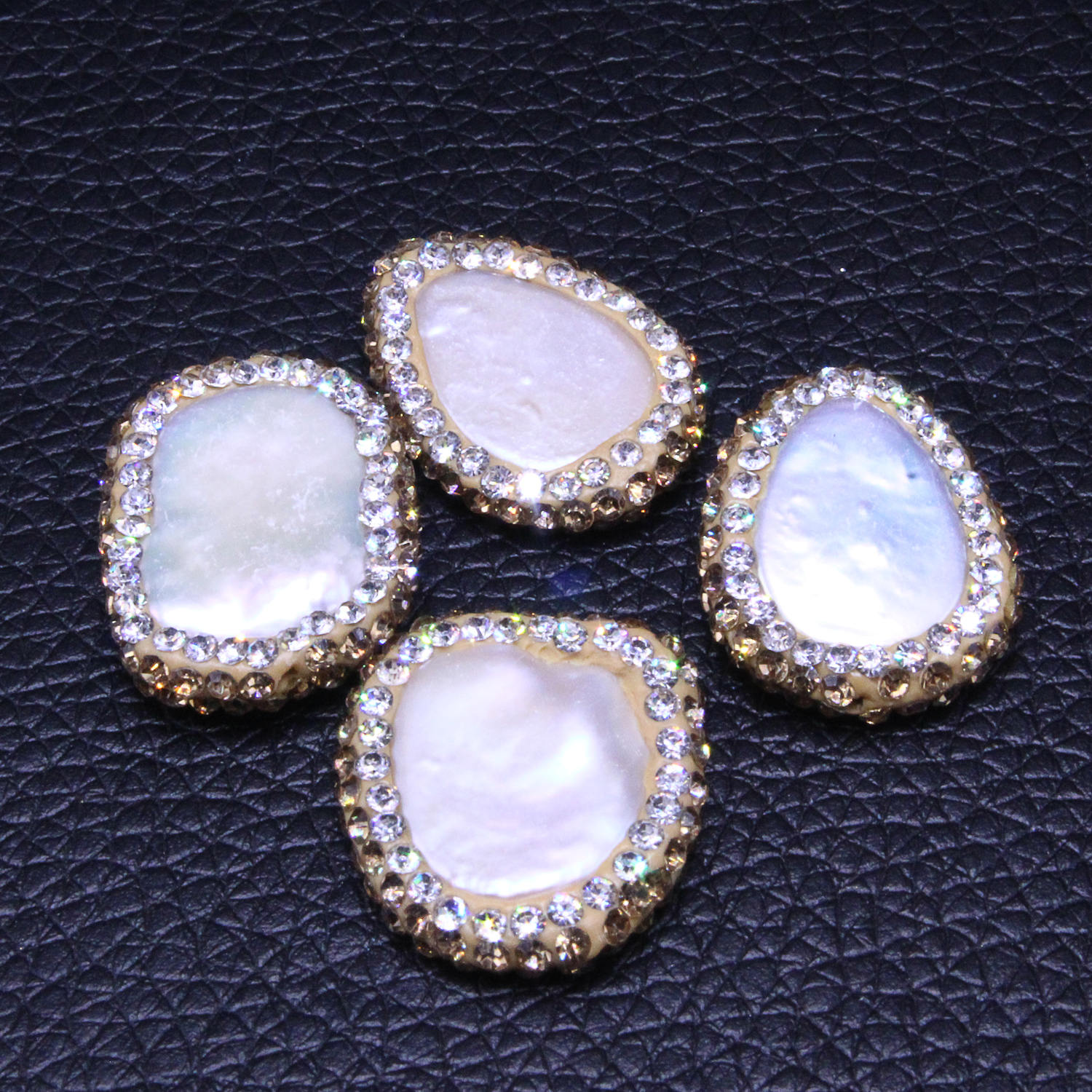 3pcs Freshwater Pearl Beads - Faceted Beads - Mother of Pearl Jewelry ...