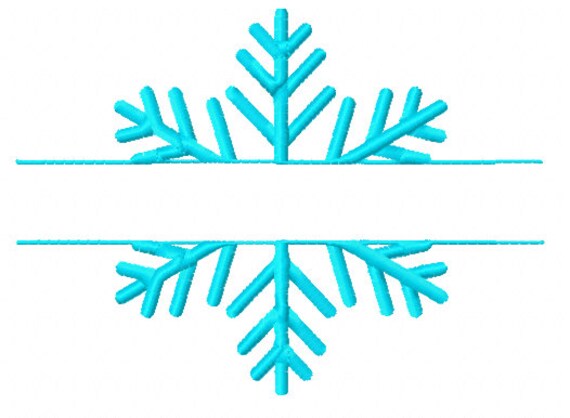 Download Winter Monogram Split Monogram Snowflake Embroidery
