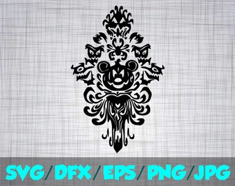 Haunted Mansion SVG Disney Iron On Decal Cutting File Clipart Svg, Eps, Dxf, Png, Jpeg Cricut & Silhouette Mickey Mouse Disneyland World