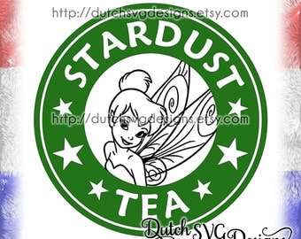 Disney Tinker Bell tea cutting file, in Jpg Png Studio3 SVG EPS DXF, Cricut svg, Silhouette cut file, starbuck svg, disney svg, clipart