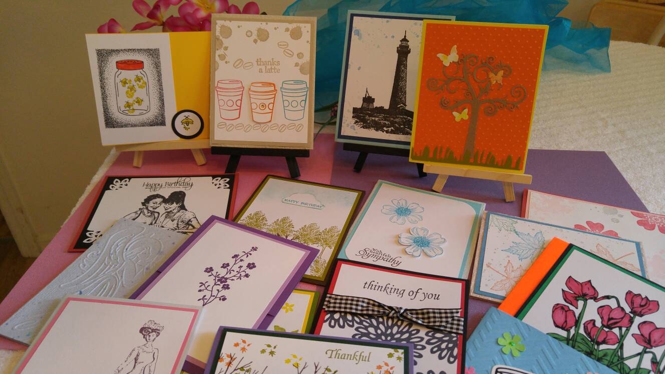 Sample variety of handmade cards 30 cards