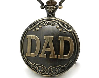 Men's pocket watch, DAD, Dad gift