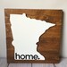 Rustic Home Sign Rustic Wall Decor Minnesota Wall Art