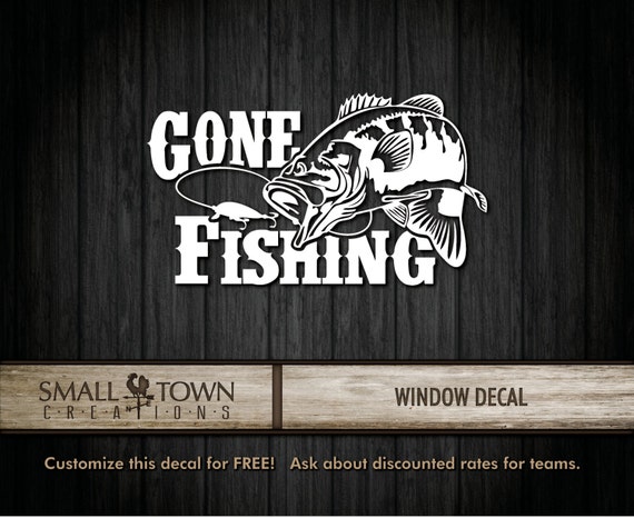 Gone Fishing vinyl decal [This is not a downloadable SVG ...