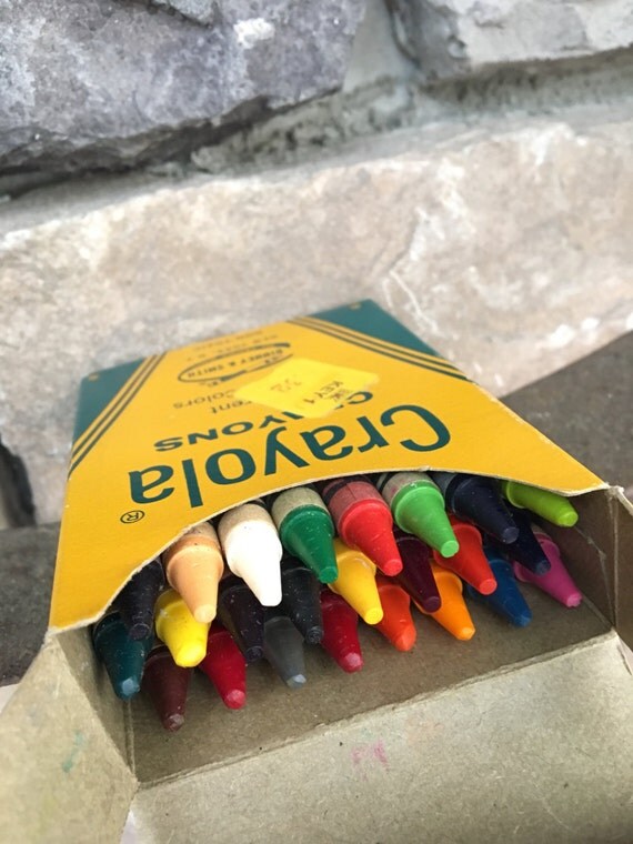 Vintage Crayola Crayons Unused Complete Box 24 count
