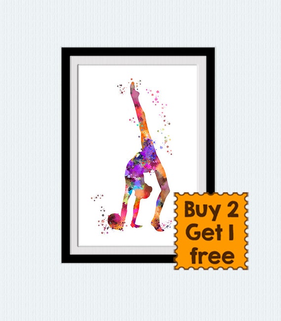Gymnastic girl print Artistic gymnastics poster Gymnastics