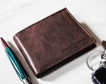 Personalized leather Wallet, Custom wallet, Mens Wallet, Engraved Mens Wallet, Leather Wallet, Fathers Day, Valentine gifts, RFID wallets