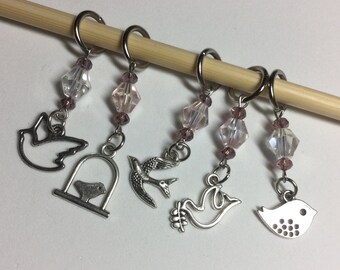 Bird Stitch Markers, Medium, Knitting, Knit