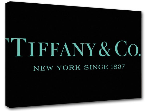 Tiffany & Co blue logo tfo6 modern art print on canvas