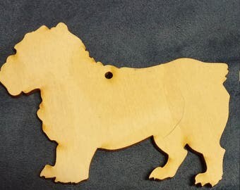 Basset Fauve de Bretagne dog ornament custom cutout wood