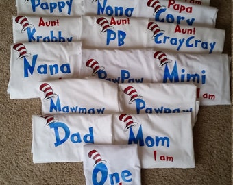 Custom family Dr. SEUSS Birthday shirts