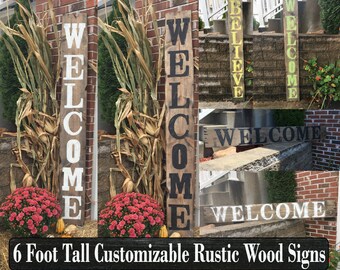 Wood welcome sign, Wooden welcome sign, Rustic welcome sign, Rustic wood sign, Porch welcome sign, Welcome porch sign, Large welcome sign