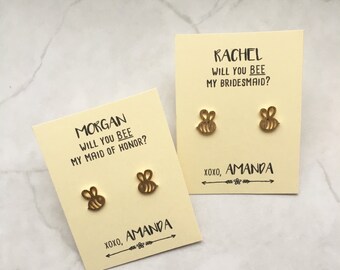 will you BEE my bridesmaid/MOH // custom