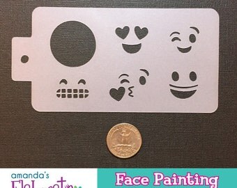EMOJI SET #1 - Face Painting Stencil (Medium)