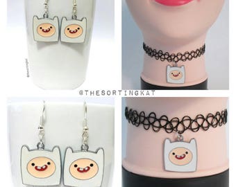 Adventure Time - Finn Choker / Finn Earrings