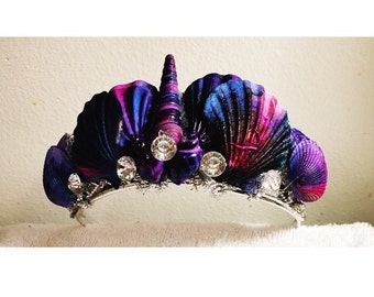 Purple/blue swirl Mermaid Crown