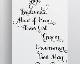 Wedding SVG; Wedding Decor; SVG; Cut File; Bride SVG; Groom svg; flower girl svg;