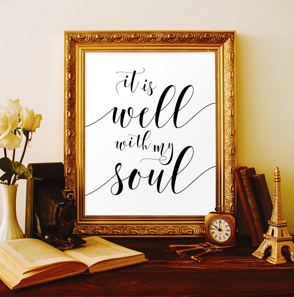 It is well with my soul printable Bible verses for the wall