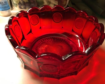 Fostoria red glass | Etsy