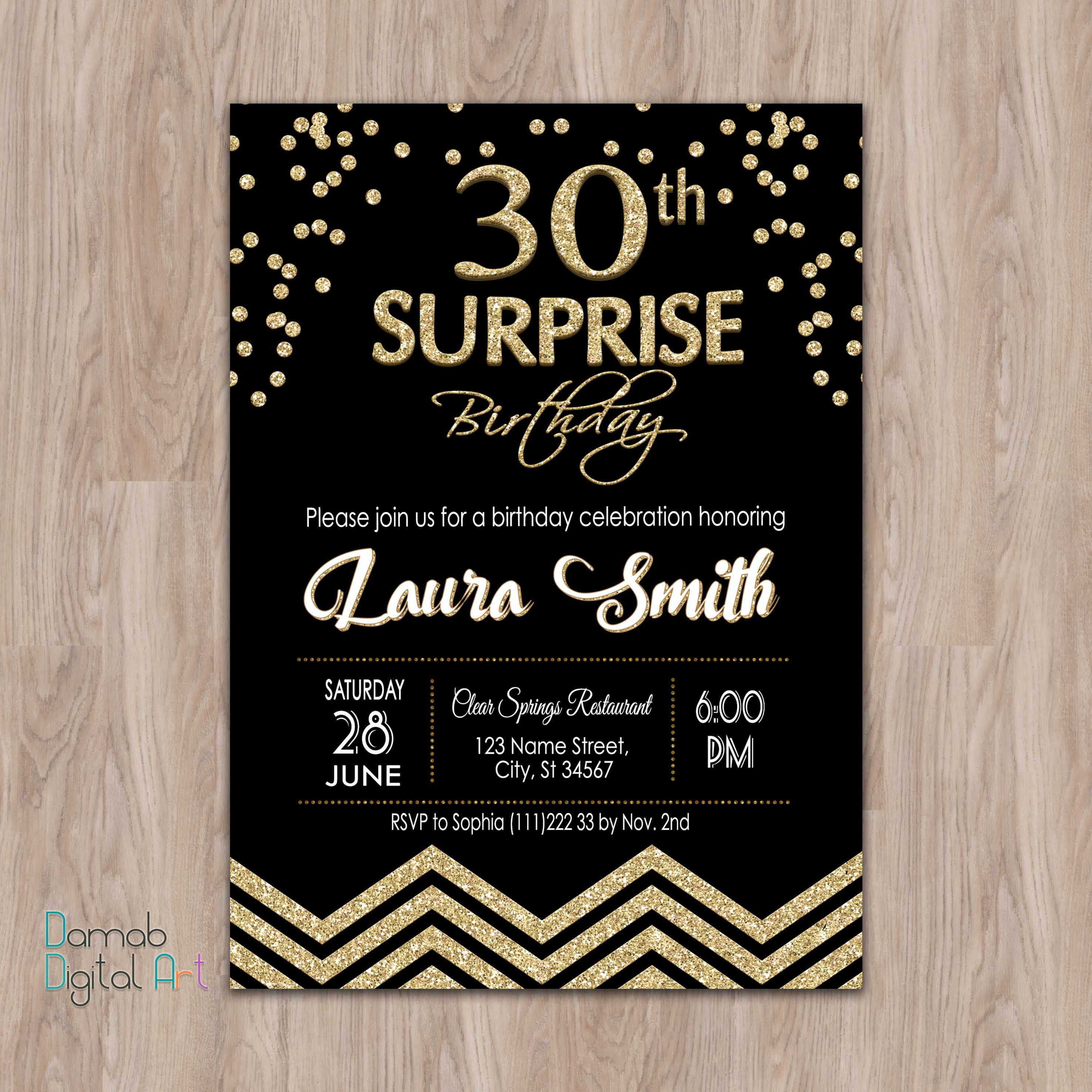 Invitaciones De Cumpleaños 30 Años Gratis