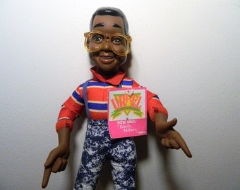 1991 Family Matters Steve Urkel Doll With Tag