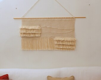 Modern macrame wall hanging, Boho Home Decor, Wall Tapestry, Home Decor tapestry, fiber art, textile art, gift idea, tissage mural, tapestry
