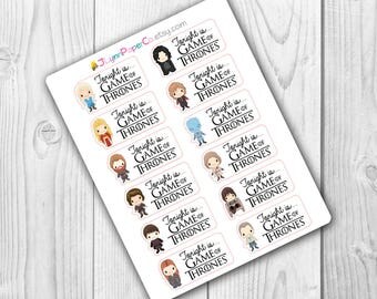 Tonight is Game of Thrones Stickers, GoT, Killing Game, Kawaii, Cute Stickers, Planner Stickers, Pretty, Erin Condren, ECLP