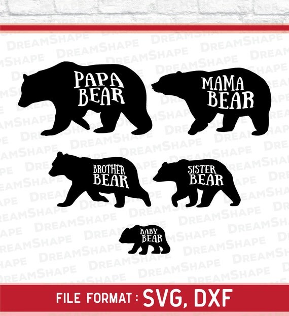 Download Bear Family SVG Files Mama Bear SVG Files Mama Bear & Baby