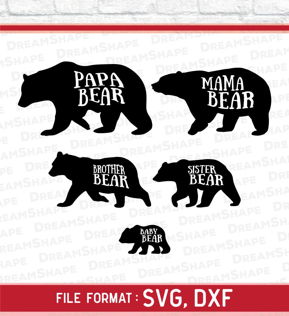 Download Bear Family SVG Files, Mama Bear SVG Files, Mama Bear ...