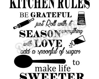 Kitchen rules | Etsy