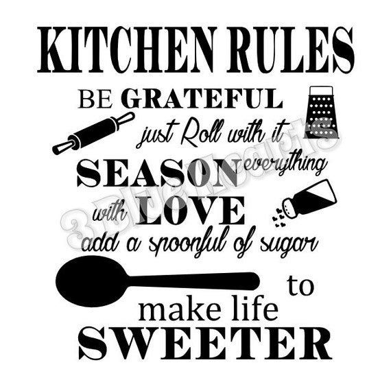 Download Kitchen Rules SVG dxf pdf Studio Cutting Board SVG dxf pdf