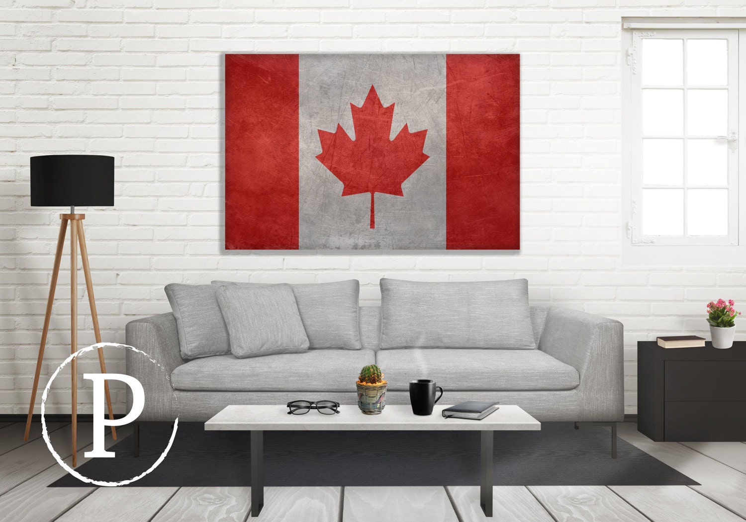 Canada Flag Canvas Single Panel Large Canvas Three Panel