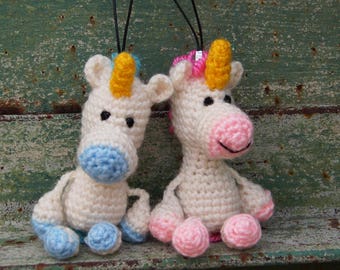 Gift for girl stocking stuffer bag charm cute unicorn birthday funny toy girl keychain unicorn charm stuffed crochet keychain unicorn lovers