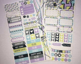 Spring Into Fitness MM Stickers Louis Vuitton Mambi Inkwell Press Filofax Kikki K Happy Life Planner LV pink glitter apple watch