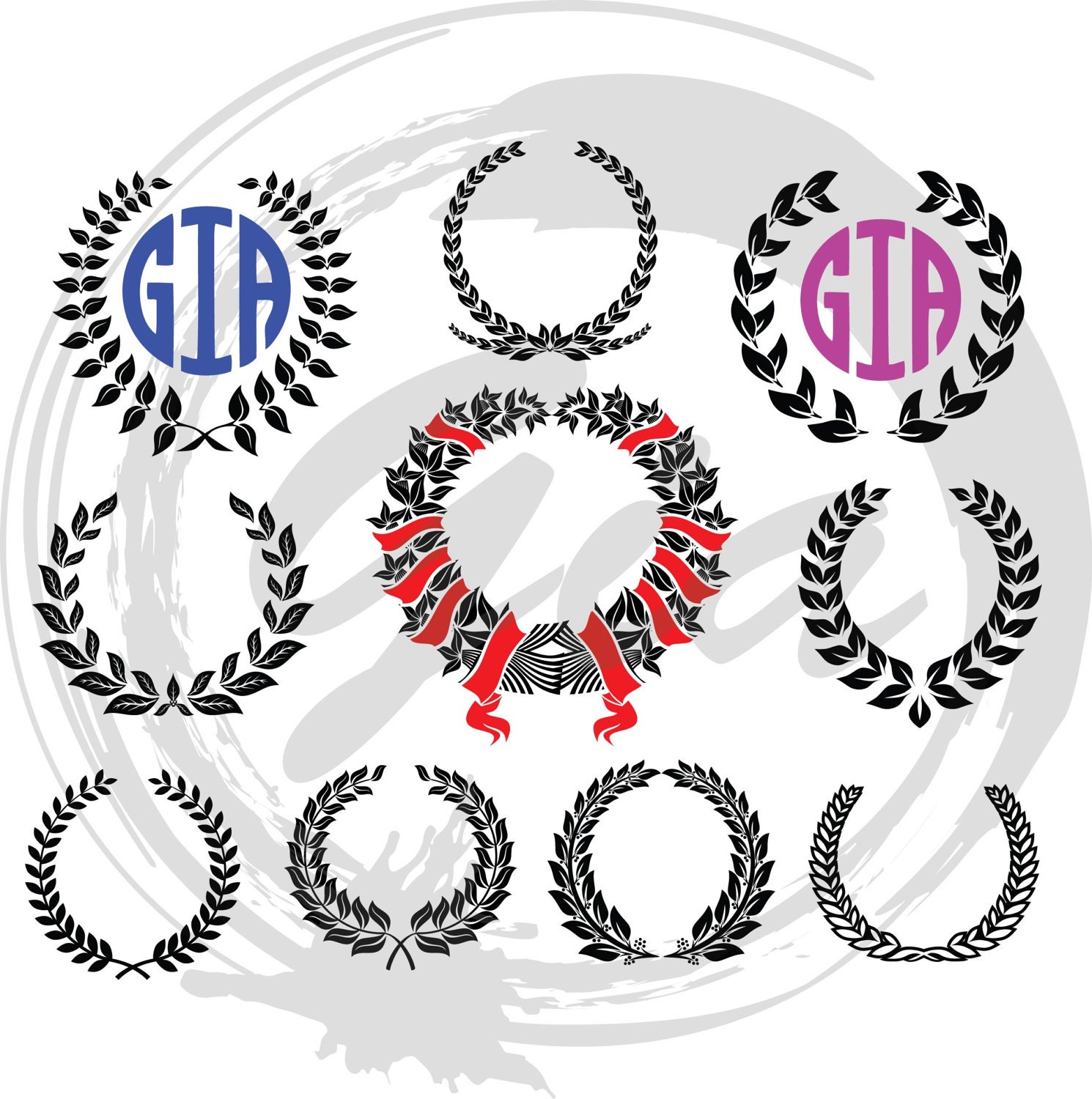 Leaf Wreath Svg Free - Layered SVG Cut File
