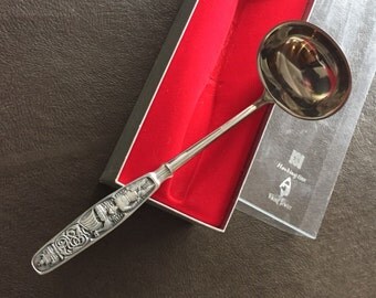 Vintage Norwegian Pewter Soup Ladel by Hovding Tinn Pewter in Orginal Box