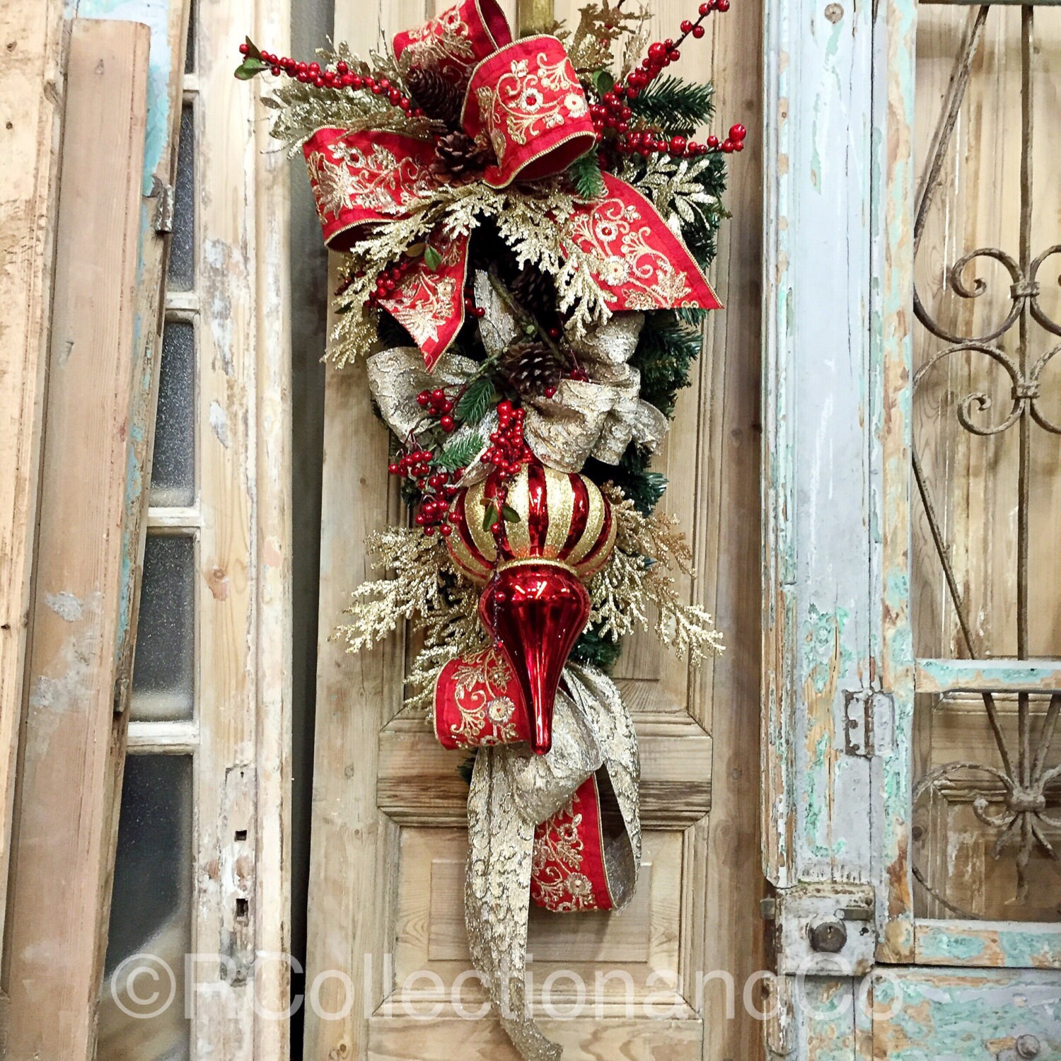 Christmas Swag Door Swag Door Decor Wreath Christmas