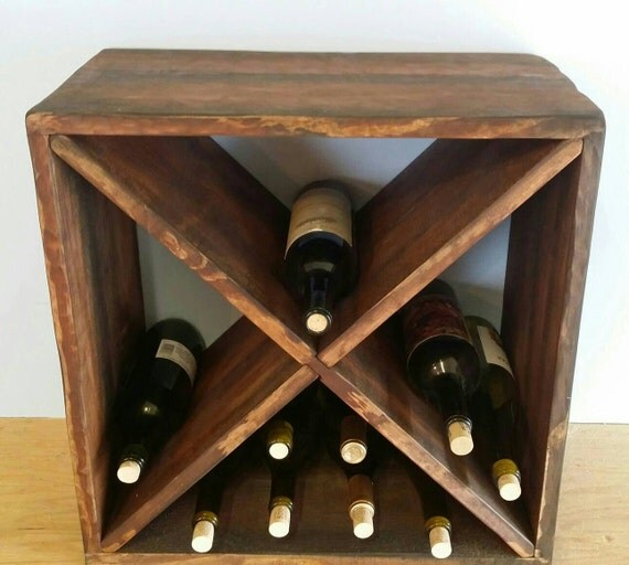 Wine racks Cube wine rack Destressed Wood Bathroom Storage