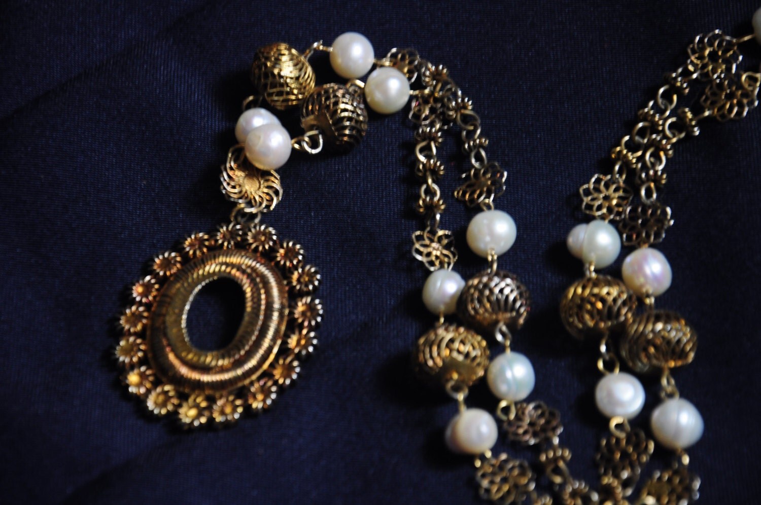 Philippine Tambourine Necklace Silver Sterling